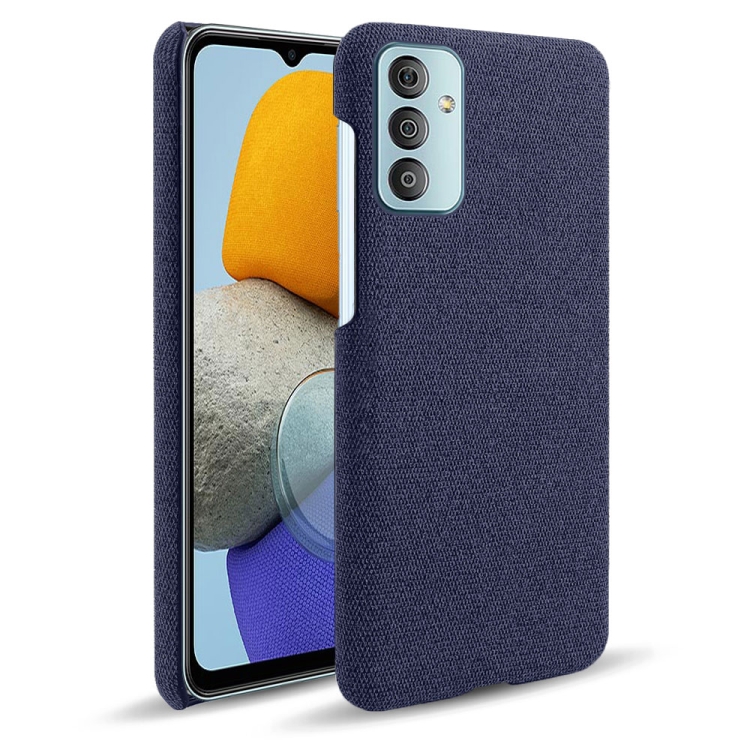 

For Samsung Galaxy M23 5G Cloth Texture PC + Nylon Back Case(Blue)
