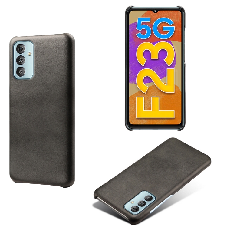 

For Samsung Galaxy F23 5G Calf Texture PC + PU Phone Case(Black)