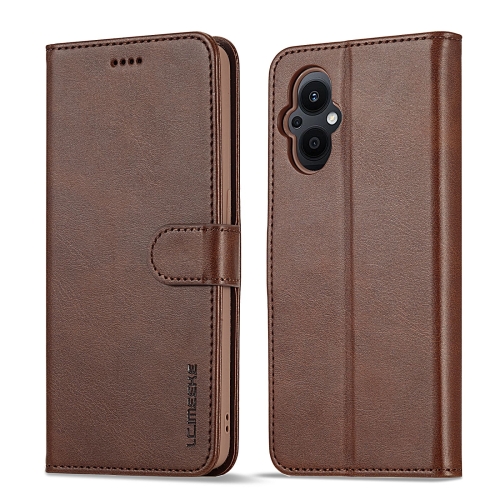 

For OPPO A96 5G / Reno7 Z 5G LC.IMEEKE Calf Texture Leather Phone Case(Coffee)