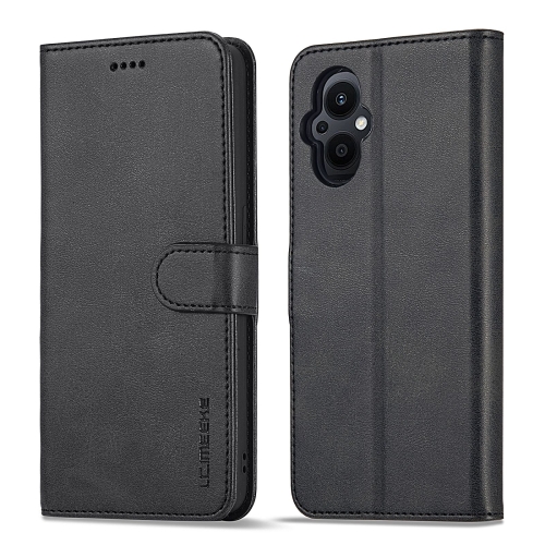 

For OPPO A96 5G / Reno7 Z 5G LC.IMEEKE Calf Texture Leather Phone Case(Black)