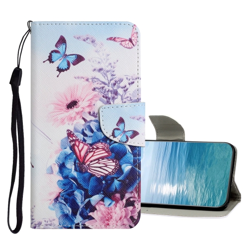 

For Xiaomi Redmi 10C Colored Drawing Pattern Flip Leather Case(Purple Butterfly)