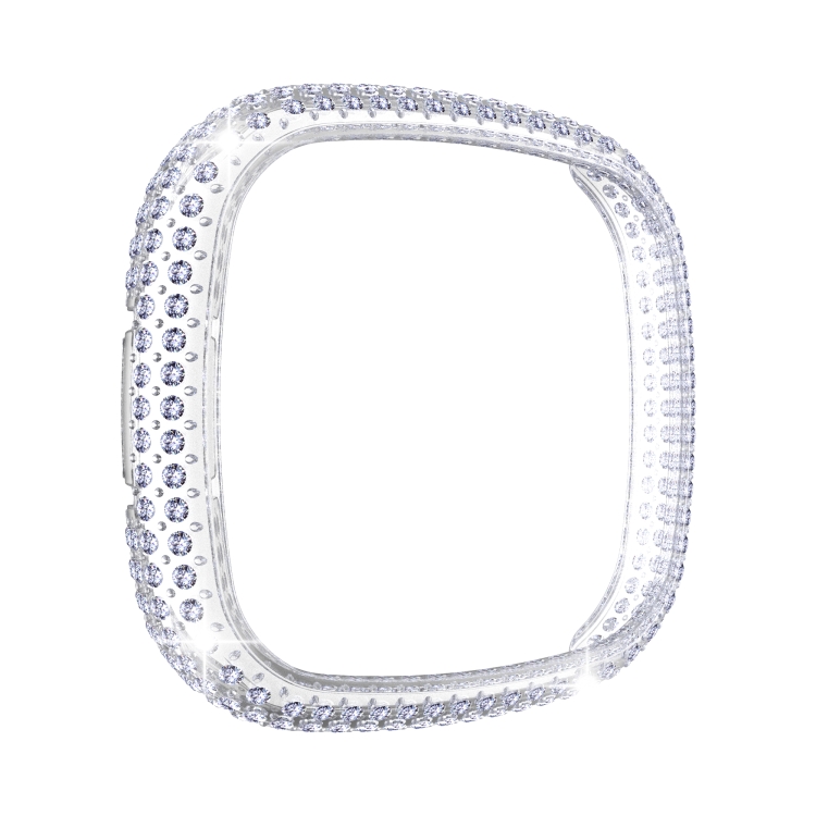 

For Fitbit Versa 3 / Versa / Sense Diamond PC Half-pack Watch Case(Transparent)