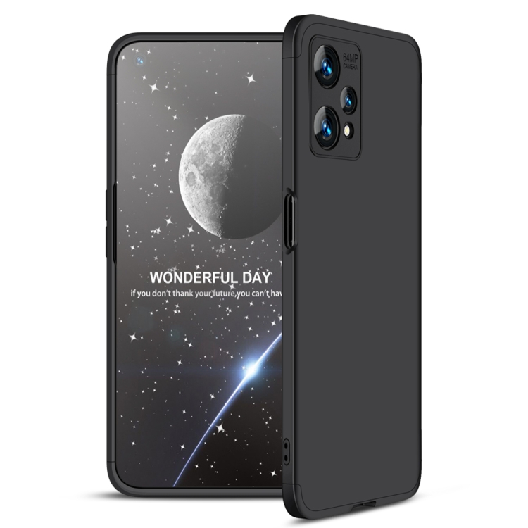 

For Realme 9 Pro GKK Three Stage Splicing Full Coverage PC Phone Case(Black)