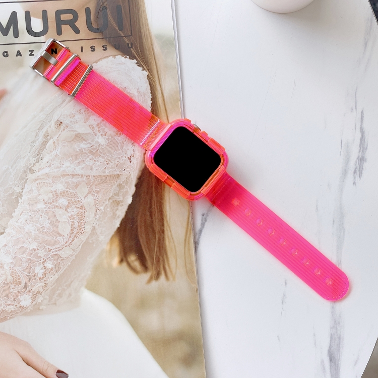 

Sports Watch Band For Apple Watch Series 8&7 41mm / SE 2&6&SE&5&4 40mm / 3&2&1 38mm(Rose Red)
