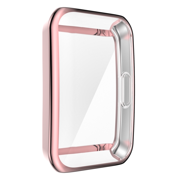 

For Honor Band 6 Full Coverage TPU Electroplating Watch Case(Pink)