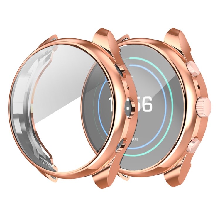 

For Fossil Gen 4 FTW6022 Full Coverage TPU Electroplating Watch Case(Rose Gold)