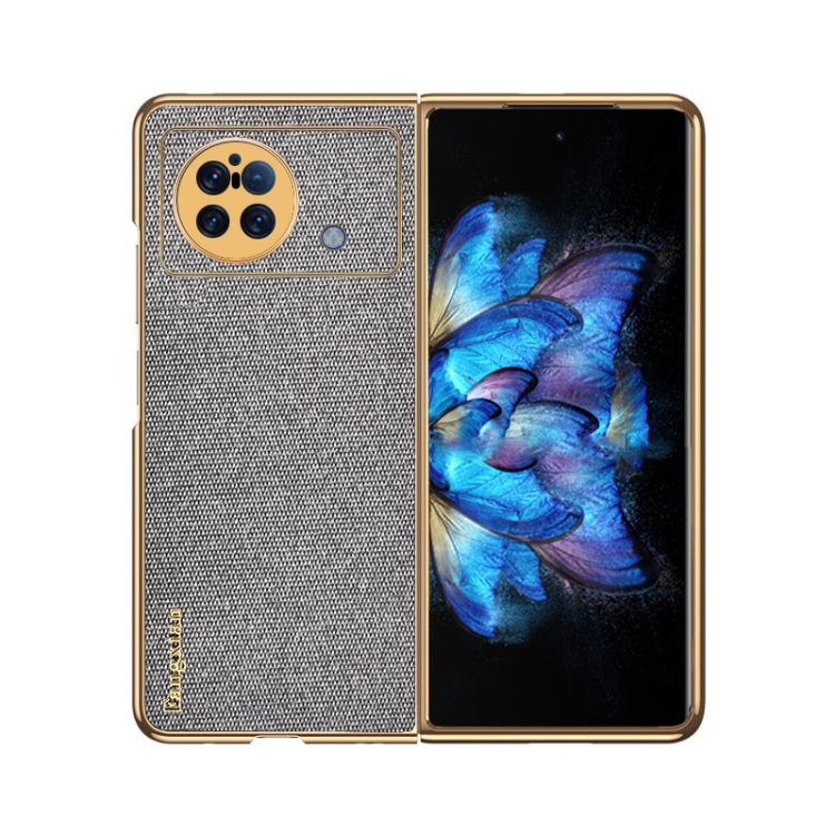 

For vivo X Fold Sea Sand Cloth Texture PC+ TPU Protective Case(Grey)