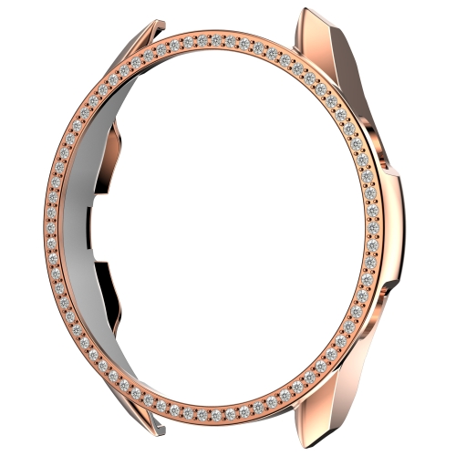 

For Samsung Galaxy Watch 3 45mm Single Row Diamond PC Watch Case(Rose Gold)