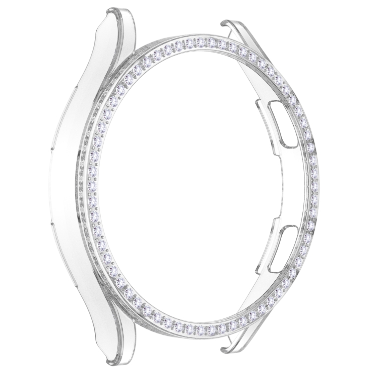 

For Samsung Galaxy Watch4 40mm Single Row Diamond Hollowed PC Watch Case(Transparent)