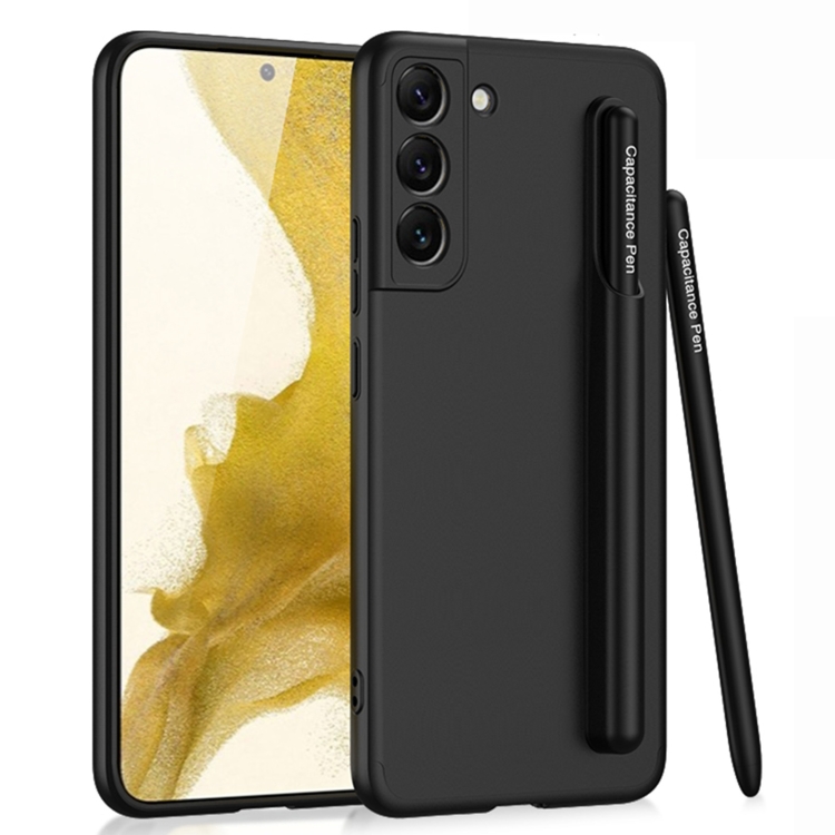 

For Samsung Galaxy S22+ 5G GKK Three Stage Splicing Full Coverage PC Phone Case with Capacitive Pen(Black)