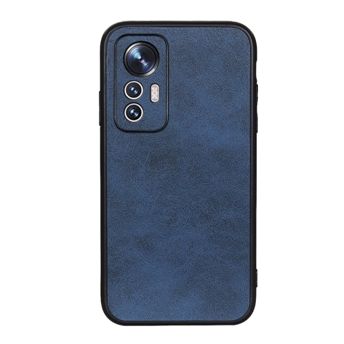 

For Xiaomi Mi 12 Lite Accurate Hole Two-color Calf Texture PU Phone Case(Blue)