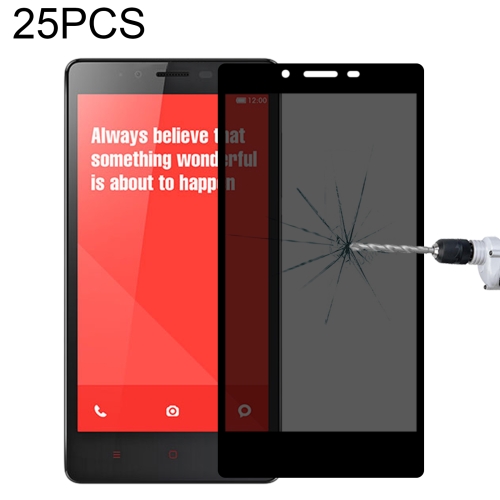 

25 PCS Full Cover Anti-peeping Tempered Glass Film For Xiaomi Redmi Note 4G / 5G