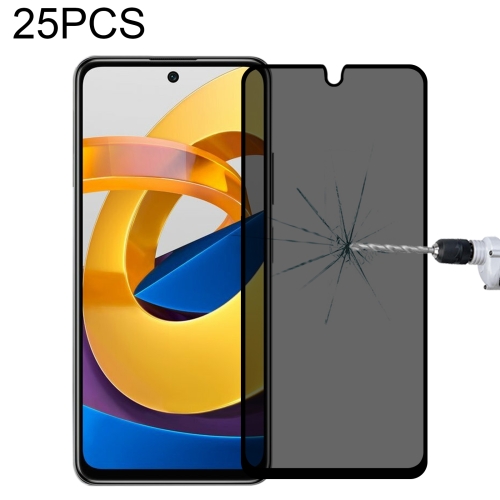 

25 PCS Full Cover Anti-peeping Tempered Glass Film For Xiaomi Poco M4 Pro 5G