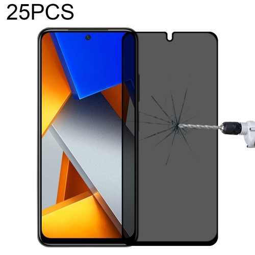 

25 PCS Full Cover Anti-peeping Tempered Glass Film For Xiaomi Poco M4 Pro 4G