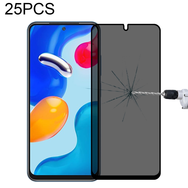 

25 PCS Full Cover Anti-peeping Tempered Glass Film For Xiaomi Redmi Note 11S