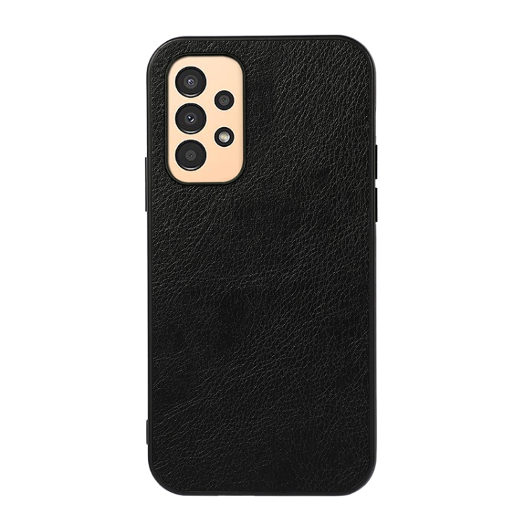 

For Samsung Galaxy A13 4G Two-color Litchi Texture Phone Case(Black)