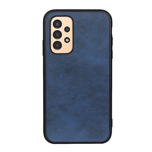 

For Samsung Galaxy A13 4G Two-color Calf Texture PU Phone Case(Blue)