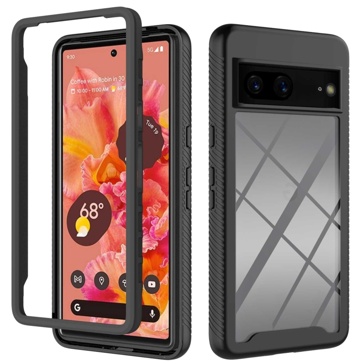 

For Google Pixel 7 5G Starry Sky Solid Color Series PC + TPU Phone Case(Black)
