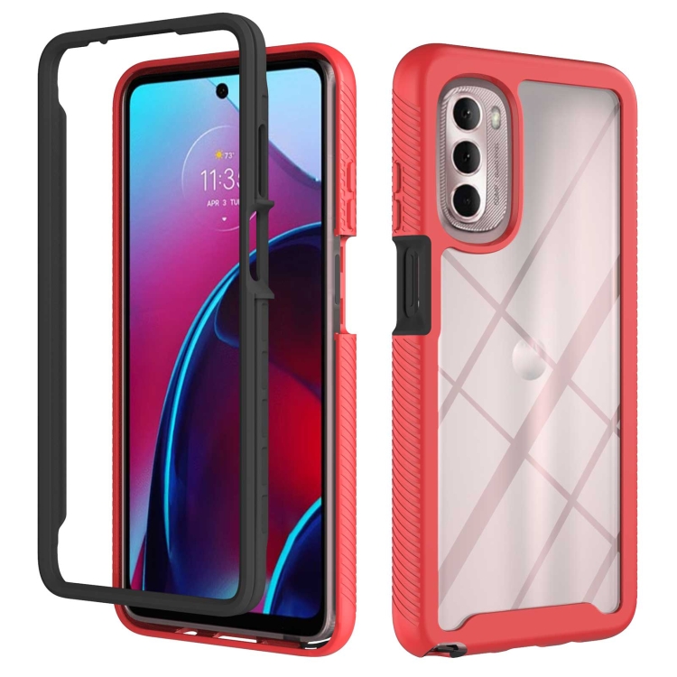 

For Motorola Moto G Stylus 2022 5G Starry Sky Solid Color Series PC + TPU Phone Case(Red)