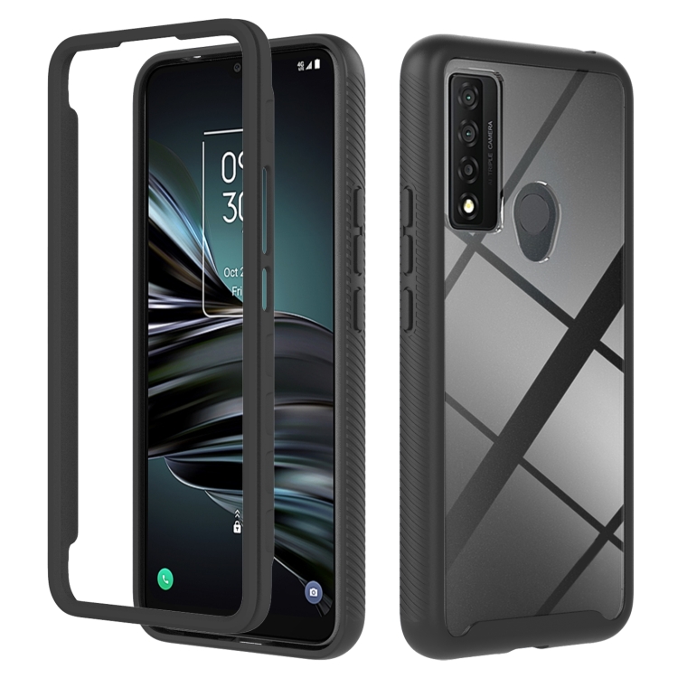 

For TCL 20 XE Starry Sky Solid Color Series PC + TPU Phone Case(Black)