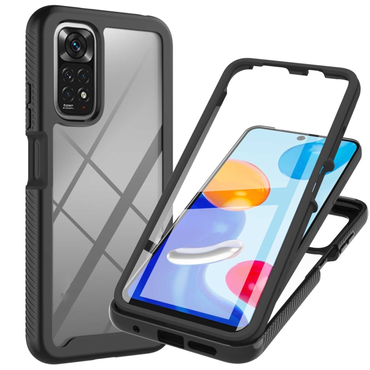 

For Xiaomi Redmi Note 11S / Note 11 4G Foreign Starry Sky Solid Color Series PC + TPU Phone Case with PET Film(Black)