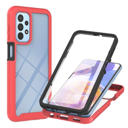 

For Samsung Galaxy A23 5G / 4G Starry Sky Solid Color Series PC + TPU Phone Case with PET Film(Red)