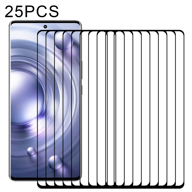 

25 PCS 3D Curved Edge Full Screen Tempered Glass Film For vivo X80 / X80 Pro