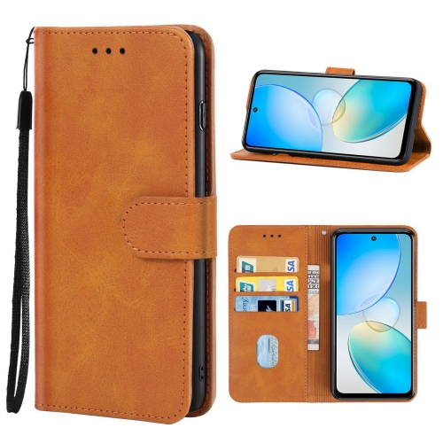 

For Infinix Hot 12 Leather Phone Case (Brown)