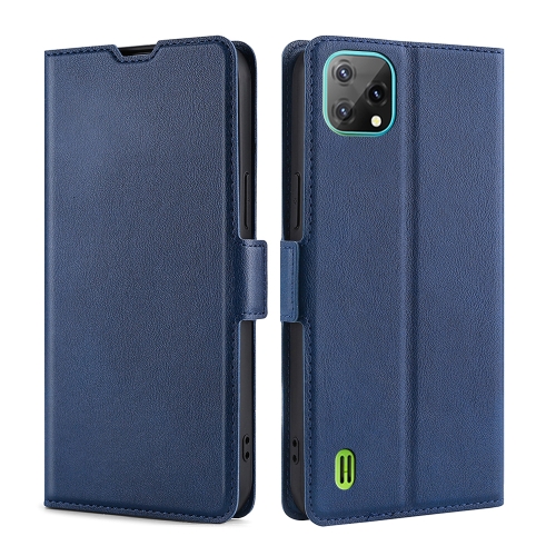 

For Blackview A55 Ultra-thin Voltage Side Buckle PU + TPU Leather Phone Case(Blue)