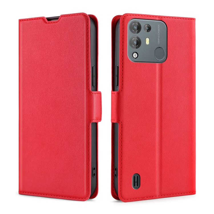 

For Blackview A55 Pro Ultra-thin Voltage Side Buckle PU + TPU Leather Phone Case(Red)