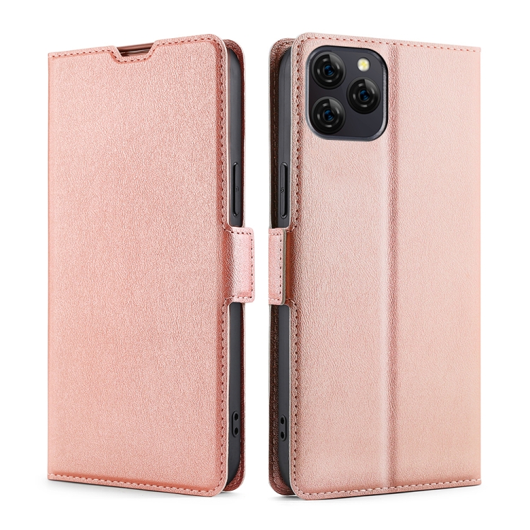

For Blackview A95 Ultra-thin Voltage Side Buckle PU + TPU Leather Phone Case(Rose Gold)