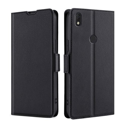 

For Alcatel Axel / Lumos Ultra-thin Voltage Side Buckle PU + TPU Leather Phone Case(Black)