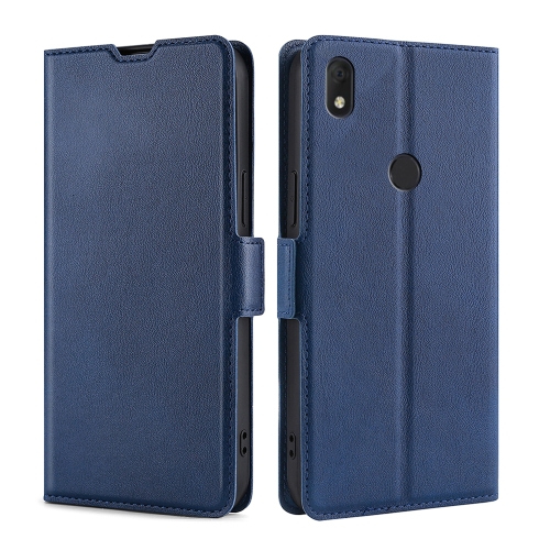 

For Alcatel Axel / Lumos Ultra-thin Voltage Side Buckle PU + TPU Leather Phone Case(Blue)