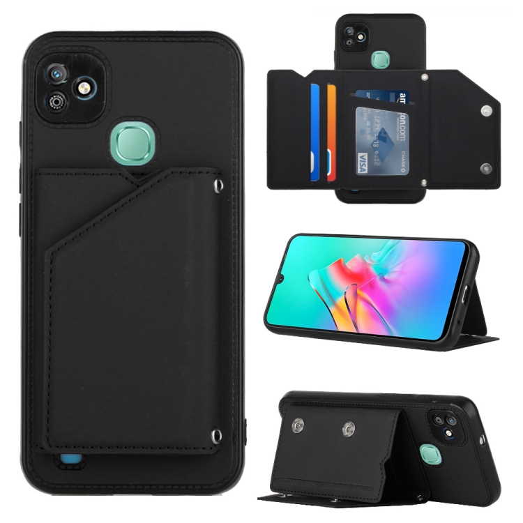 

For Infinix Smart HD 2021-X612 Skin Feel PU + TPU + PC Phone Case(Black)