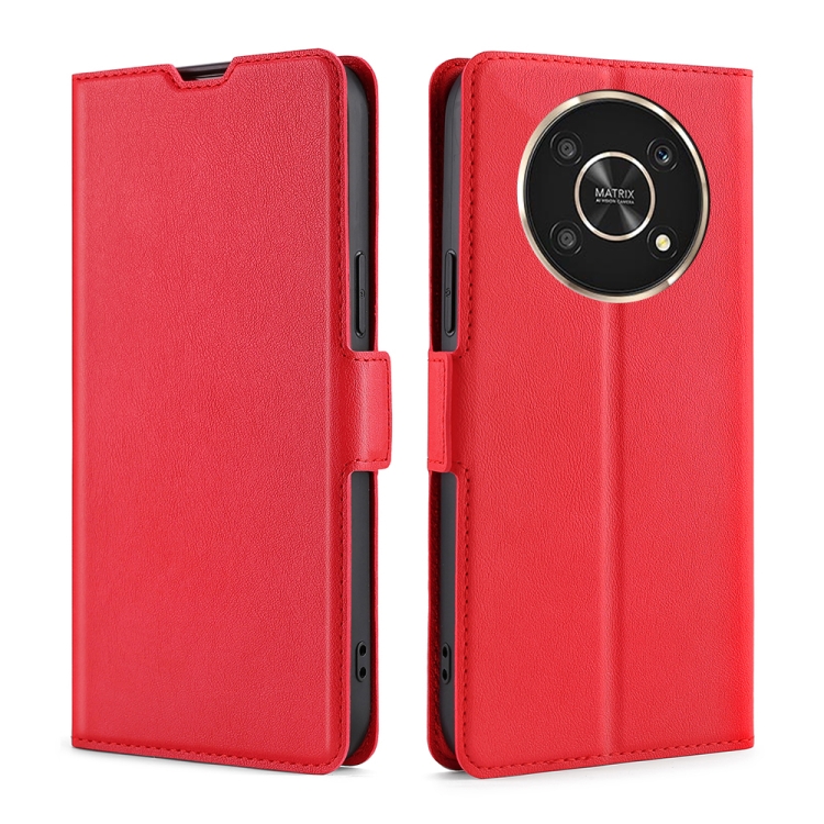 

For Honor X30 Ultra-thin Voltage Side Buckle Flip Leather Case(Red)
