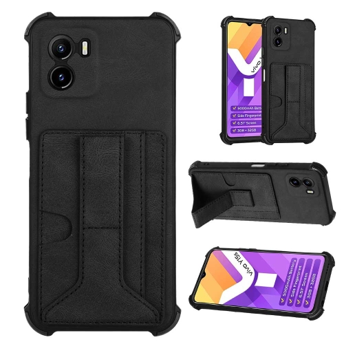 

For vivo Y15s 2021 Dream PU + TPU Four-corner Shockproof Phone Case(Black)