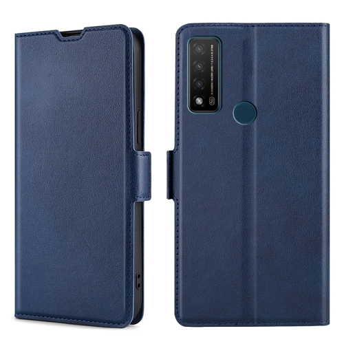 

For TCL Bremen 5G / 20AX 5G / 20R 5G Ultra-thin Voltage Side Buckle PU + TPU Leather Phone Case(Blue)