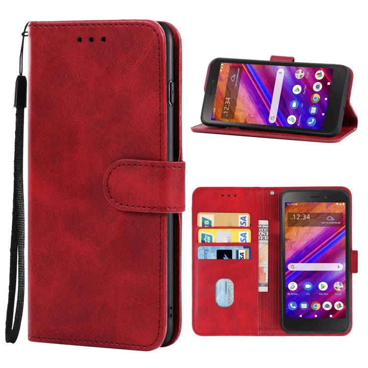 

For BLU View 1 Leather Phone Case(Red)