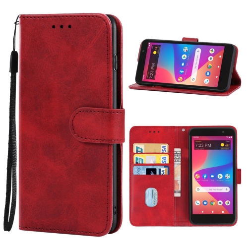 For BLU View 2 B130DL Leather Phone Case Red