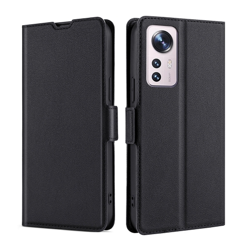 

For Xiaomi Mi 12 Pro Ultra-thin Voltage Side Buckle Flip Leather Case(Black)