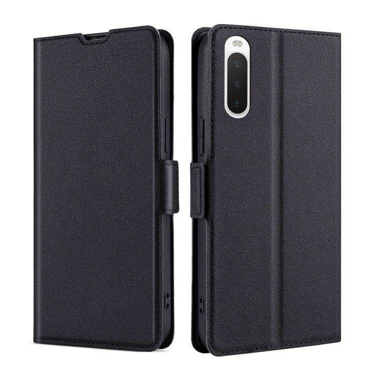 

For Sony Xperia 10 IV Ultra-thin Voltage Side Buckle Flip Leather Case(Black)