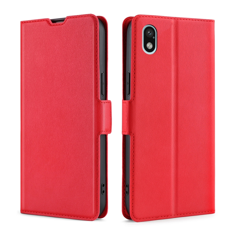 

For Sony Xperia ACE III Ultra-thin Voltage Side Buckle Flip Leather Case(Red)