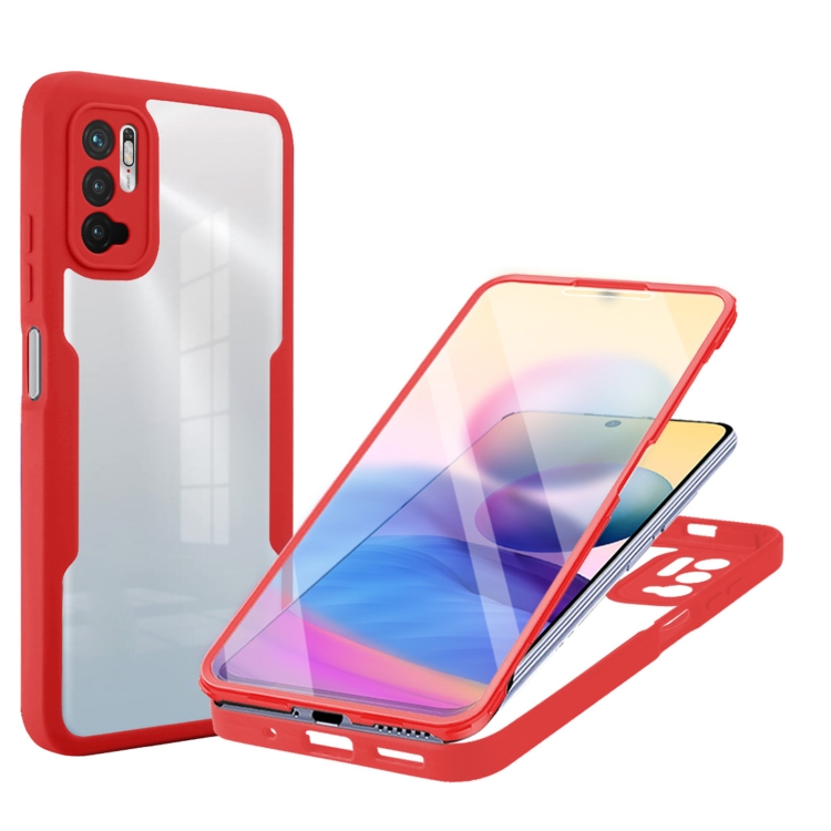 

For Xiaomi Redmi Note 10 5G Acrylic + TPU 360 Degrees Full Coverage Phone Case(Red)