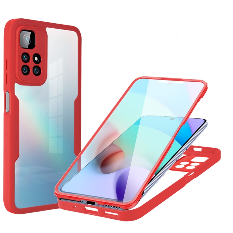 

For Xiaomi Redmi 10 Acrylic + TPU 360 Degrees Full Coverage Phone Case(Red)