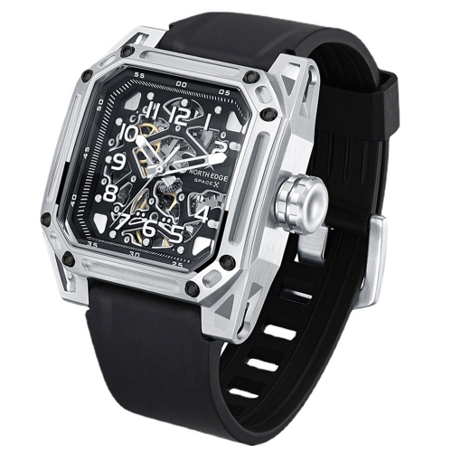 

NORTH EDGE Space X Hollow Through The Bottom Automatic Mechanical Luminous Watch For Men(Black)