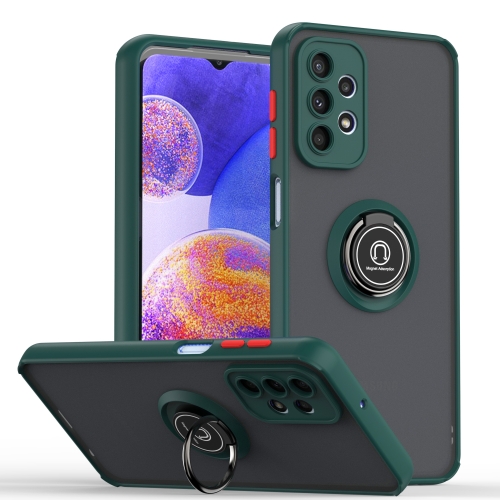 

For Samsung Galaxy A23 Q Shadow 1 Series TPU + PC Ring Holder Phone Case(Dark Green)