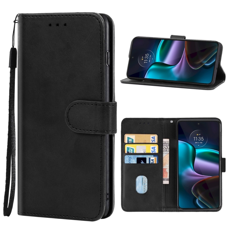 

For Motorola Edge 30 Leather Phone Case(Black)