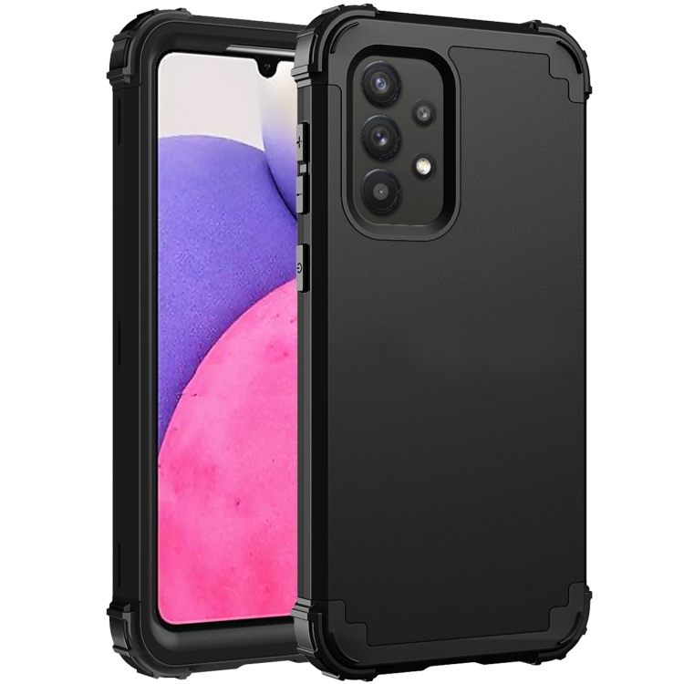 

For Samsung Galaxy A53 5G PC + Silicone Phone Case(Black)