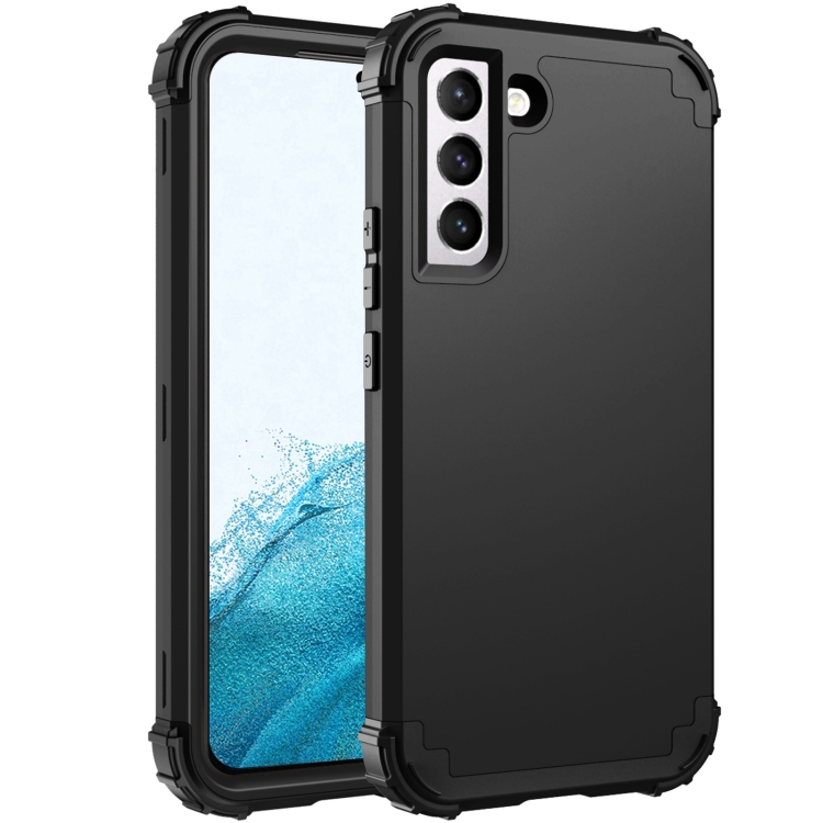 

For Samsung Galaxy S22+ 5G PC + Silicone Phone Case(Black)
