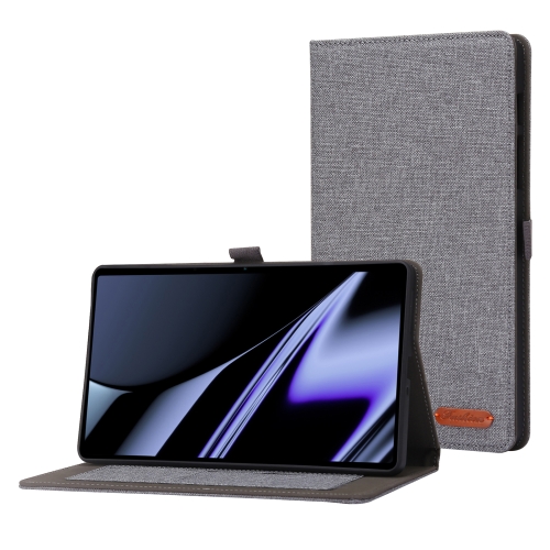 

For OPPO Realme Pad mini Horizontal Flip TPU + Fabric PU Leather Tablet Case(Grey)